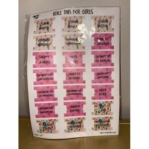 Bible‎ Tabs For Girls Pink Strawberry Ice Cream Design New